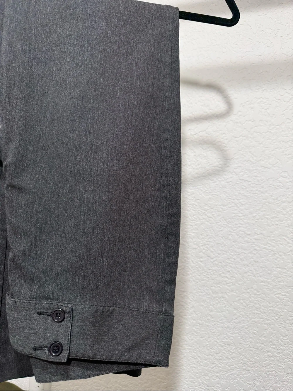 ellemenno Charcoal Gray Straight-Leg Trousers
